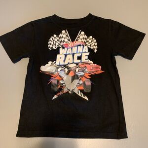 Mattel Hot Wheels Black 'Wanna Race' T-Shirt